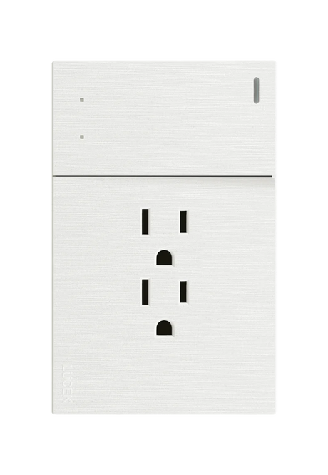 Lucek flat blanco -BF14-B- 1 interruptor, escalera y 2 contactos, 1 mflat