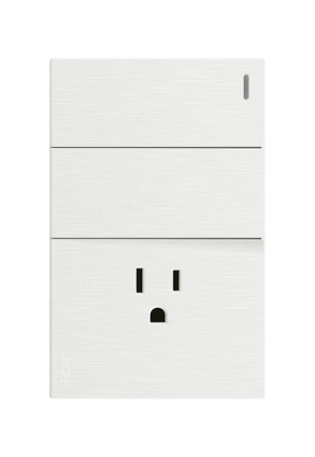 Lucek flat blanco -BF19-B- 2 interruptores sencillos y 1 contacto, 1 m