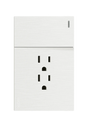 Lucek flat blanco -BF20-B- 1 interruptor sencillo y 2 contactos, 1 m