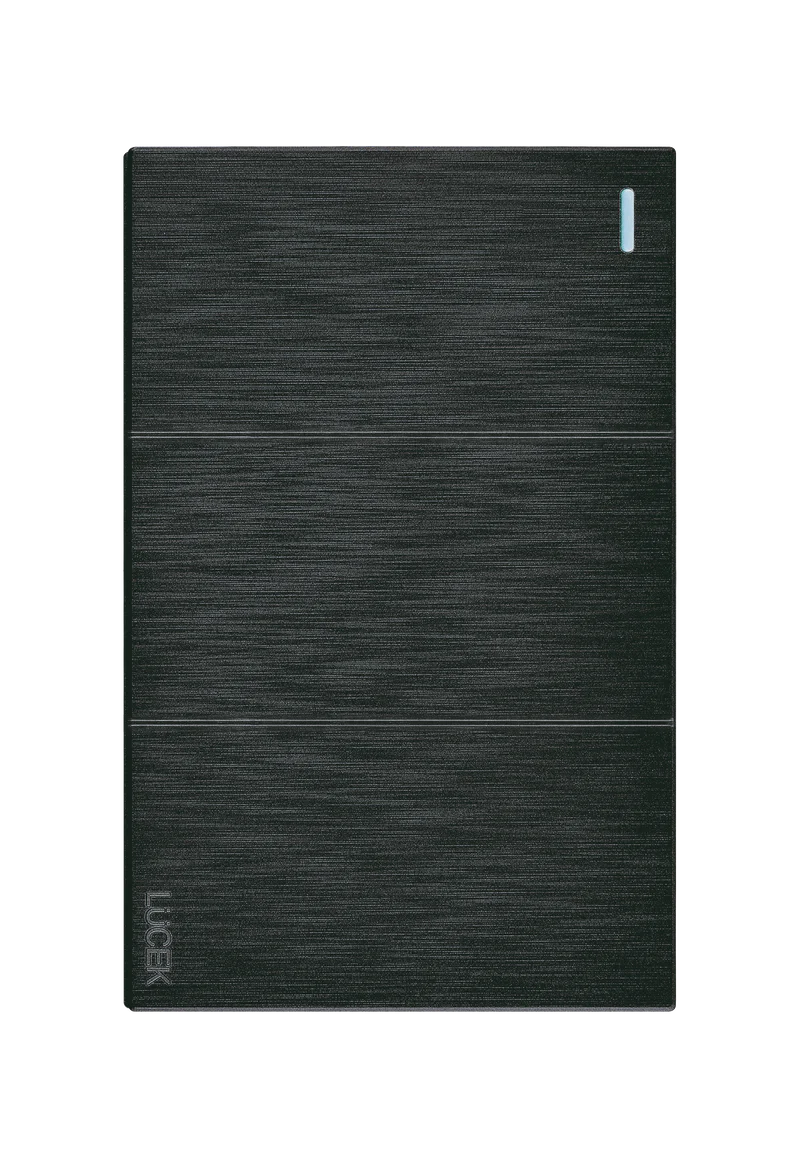 Lucek flat negro -BF03-N- 3 interruptores sencillos, 1 m