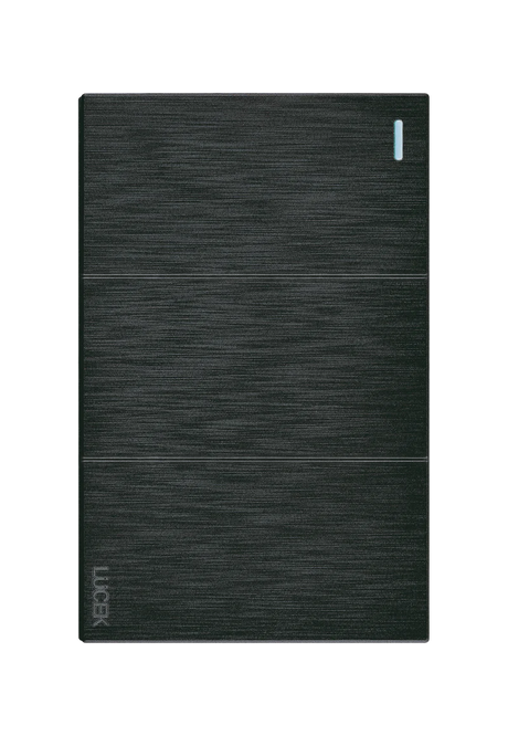 Lucek flat negro -BF03-N- 3 interruptores sencillos, 1 m