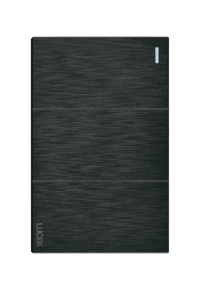 Lucek flat negro -BF03-N- 3 interruptores sencillos, 1 m