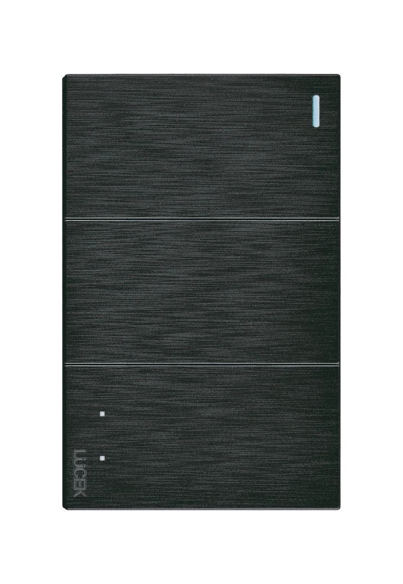 Lucek flat negro -BF03/3-N- 2 interruptores sencillos y 1, escalera, 1 m