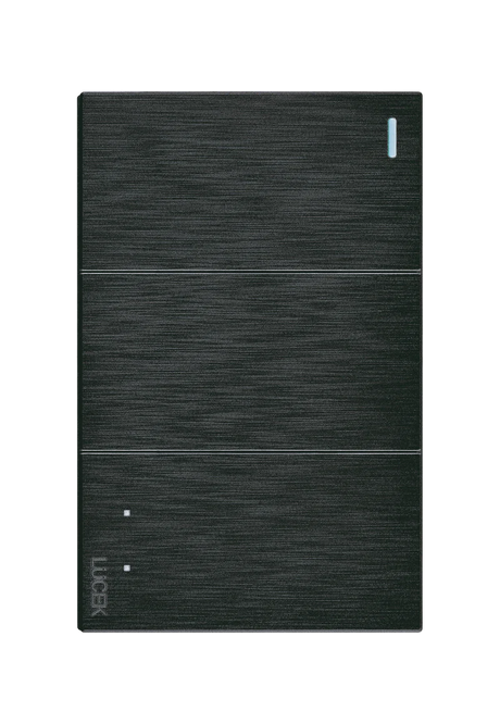 Lucek flat negro -BF03/3-N- 2 interruptores sencillos y 1, escalera, 1 m