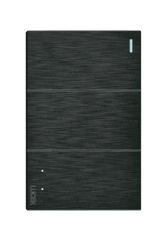 Lucek flat negro -BF03/3-N- 2 interruptores sencillos y 1, escalera, 1 m