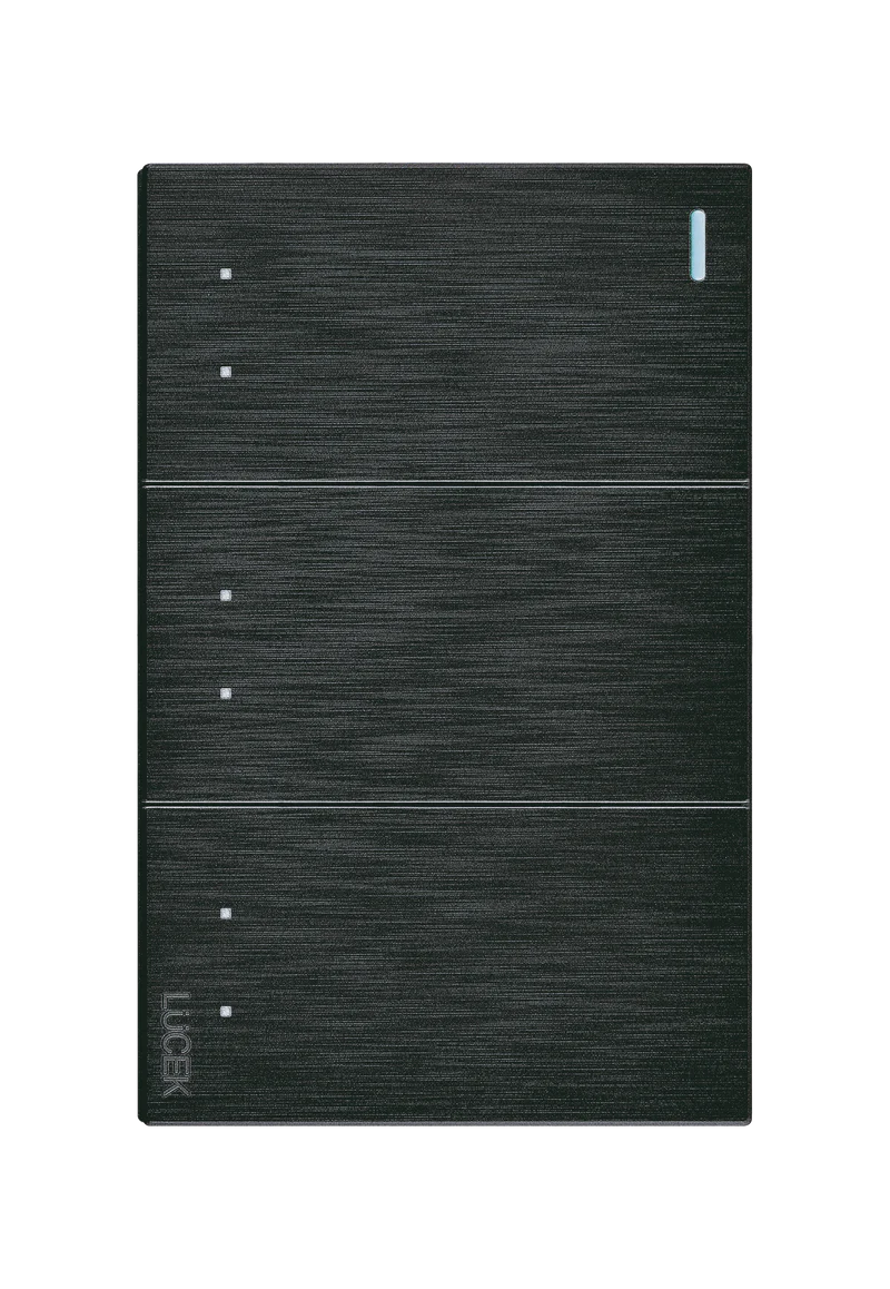 Lucek flat negro -BF10-N- 3 interruptores, escalera, 1 m