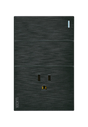 Lucek flat negro -BF19-N- 2 interruptores sencillos y 1 contacto, 1 m