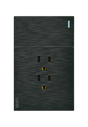 Lucek flat negro -BF20-N- 1 interruptor sencillo y 2 contactos, 1 m