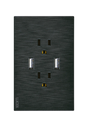 Lucek flat negro -BF25-N- 2 contactos y 2 entradas, USB