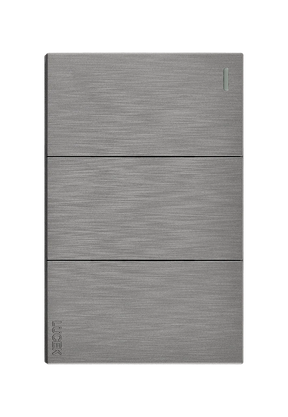 Lucek flat plata -BF03-P- 3 interruptores sencillos, 1 m
