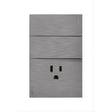Lucek flat plata -BF19-P- 2 interruptores sencillos y 1 contacto, 1 m