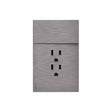 Lucek flat plata -BF20-P- 1 interruptor sencillo y 2 contactos, 1 m