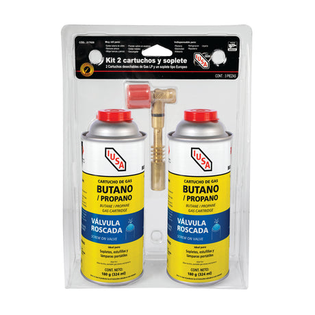 IUSA kit 2 cartuchos soplete 217020 - imagen 2