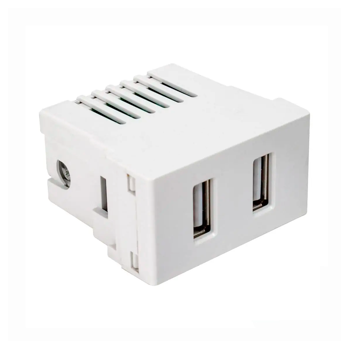 Puerto USB IUSA Scudetto blanco brillante, 619106