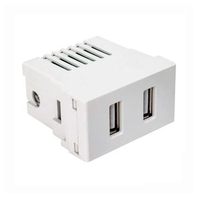 Puerto USB IUSA Scudetto blanco brillante, 619106