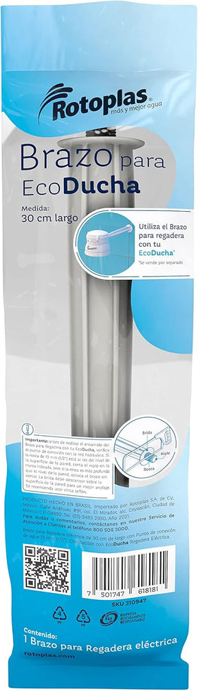 Rotoplas brazo plus para ecoducha regadera electrica 30 cm