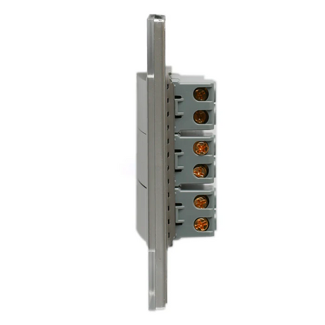 Lucek cristal espejo plata 2 interruptores sencillos y 1 de escalera de 1 mod - imagen 2
