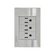 Lucek cristal espejo plata 3 contactos de 1 mod