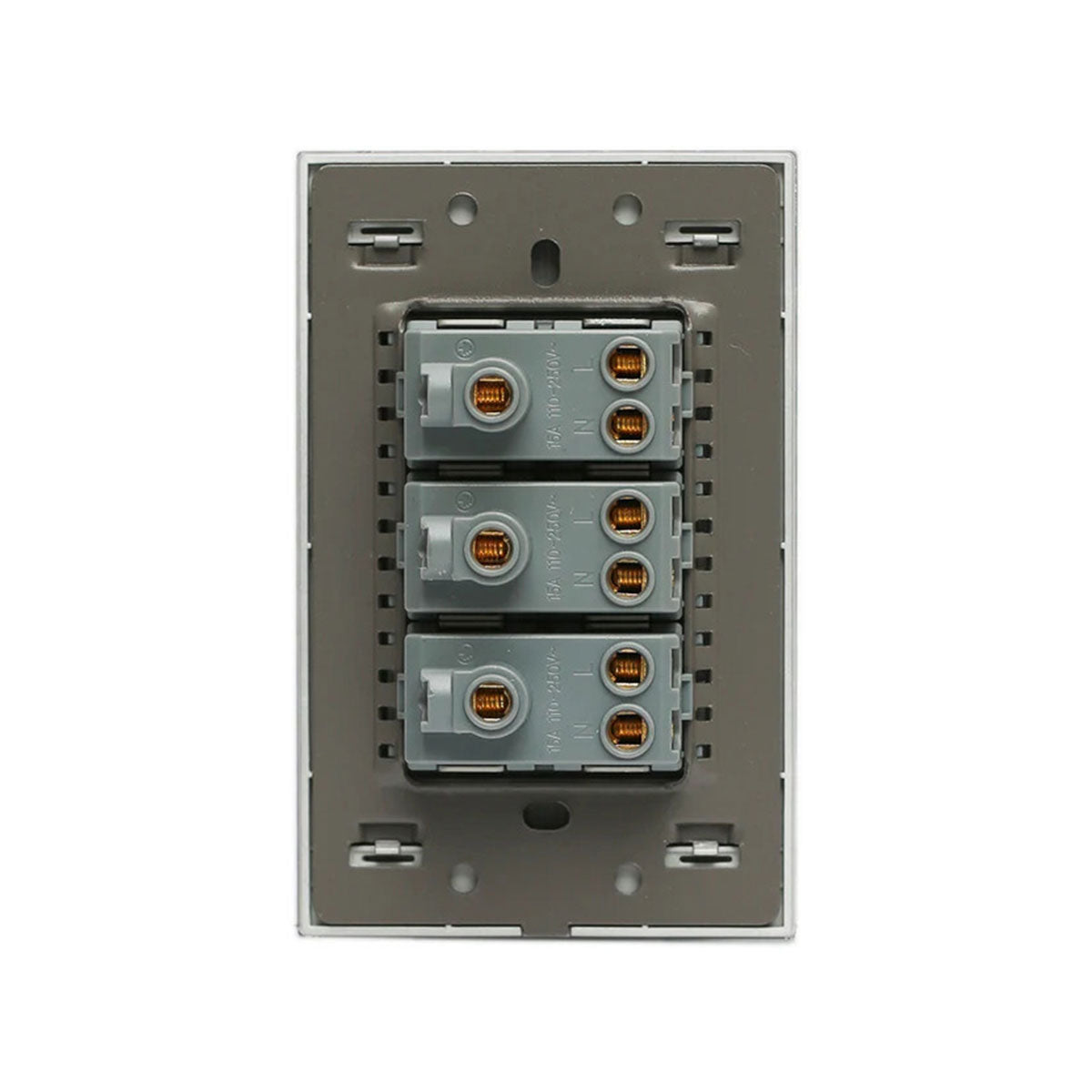 Lucek cristal espejo plata 3 contactos de 1 mod - imagen 3