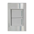 Lucek cristal espejo plata 2 interruptores de escalera de 1.5 mod
