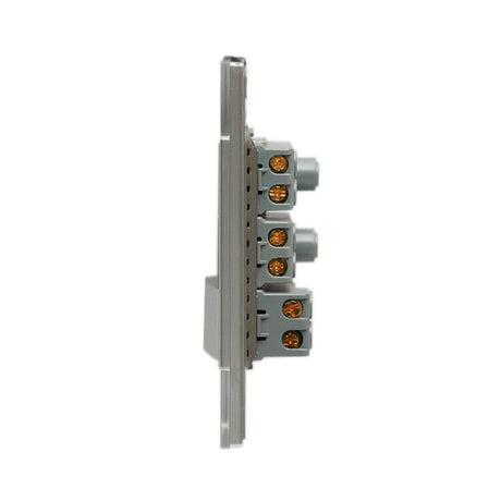 Lucek cristal espejo plata 1 interruptor sencillo y 2 contactos de 1 mod - imagen 2