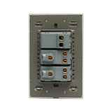 Lucek cristal espejo plata 1 interruptor sencillo y 2 contactos de 1 mod - imagen 3