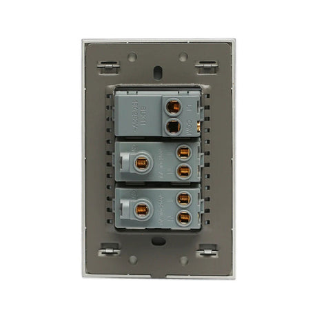 Lucek cristal espejo plata 1 interruptor sencillo y 2 contactos de 1 mod - imagen 3