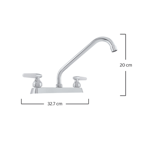 Dica mezcl 8" p / fregadoraâ con corto m/blanco 4314 - imagen 3