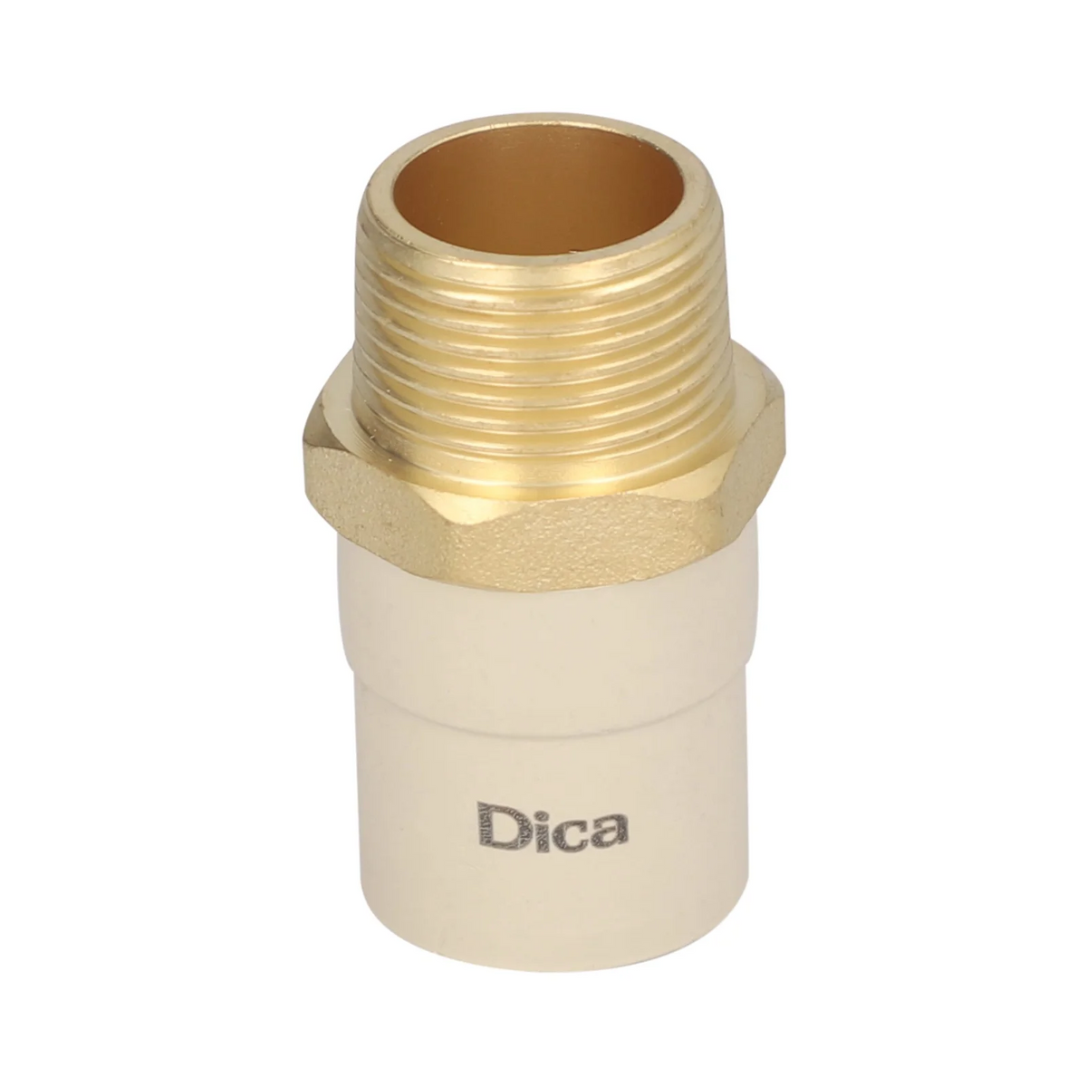 Dica 404CPVC03.19 adaptador macho con inserto metalico