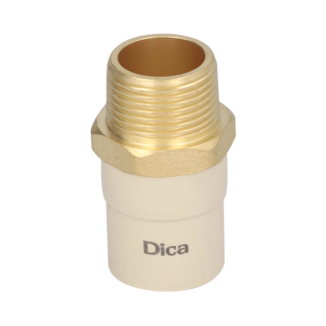 Dica 404CPVC03.19 adaptador macho con inserto metalico