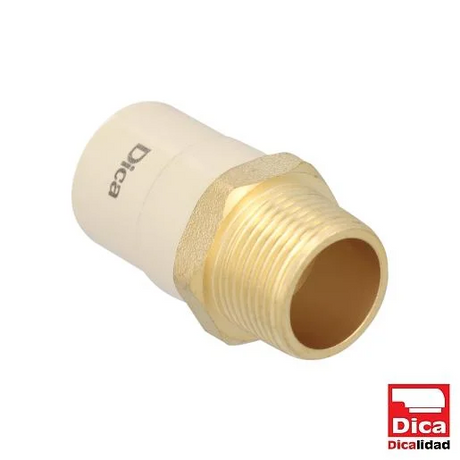 Dica 404CPVC03.19 adaptador macho con inserto metalico - imagen 2
