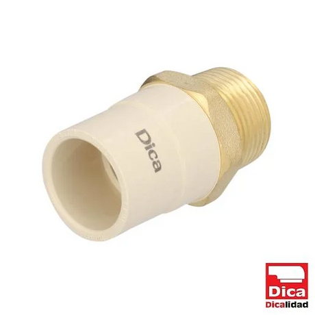 Dica 404CPVC03.19 adaptador macho con inserto metalico - imagen 3