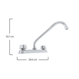 Dica 4319TS mezcladora ecologica 8 cuello corto para fregadero - imagen 3