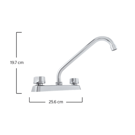 Dica 4319TS mezcladora ecologica 8 cuello corto para fregadero - imagen 3