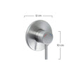 Urrea 9037INOX.9 monomando sencillo para regadera o tina inox satin