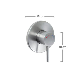 Urrea 9037INOX.9 monomando sencillo para regadera o tina inox satin