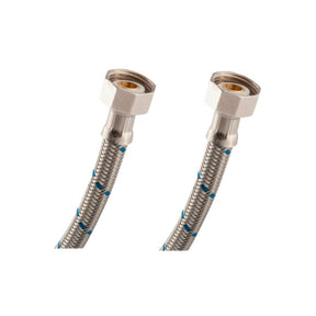 Urrea LALL-55 manguera para fregadero, tramado de acero inoxidable y tuercas de laton de 55 cm