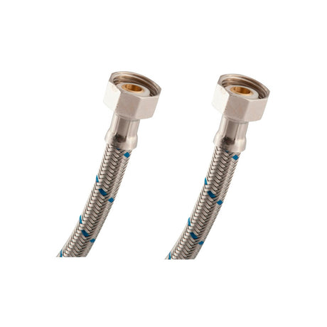 Urrea LALL-55 manguera para fregadero, tramado de acero inoxidable y tuercas de laton de 55 cm