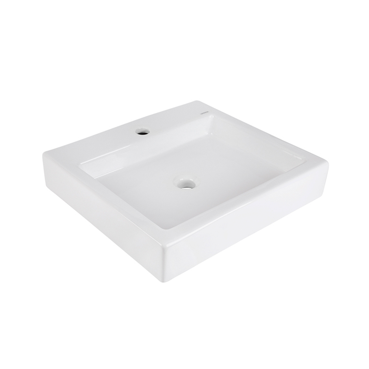 Lavabo Urrea KUB LV1021A021 de 1 taladro, blanco