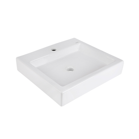 Lavabo Urrea KUB LV1021A021 de 1 taladro, blanco