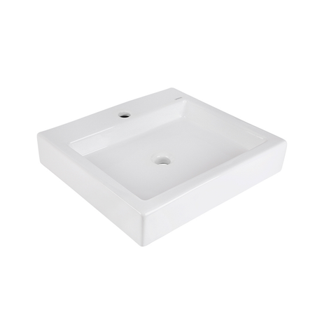 Lavabo Urrea KUB LV1021A021 de 1 taladro, blanco