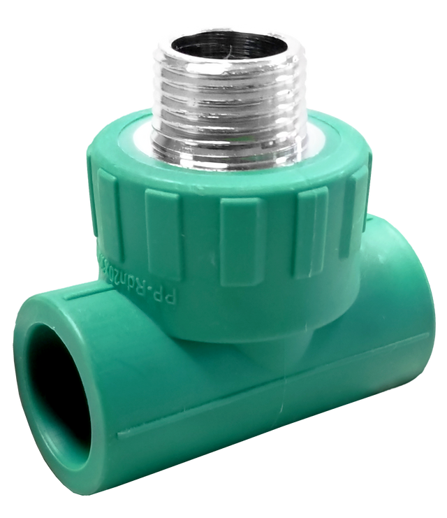 Dica 414PPR03.20 tee central macho de PPR, 1/2 (20 mm) 1/2