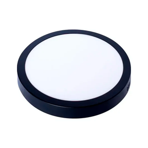Luminario Litelux de sobreponer negro 6 W, luz blanca
