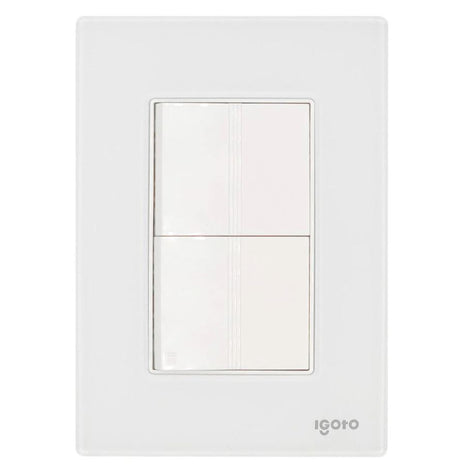 Igoto cristal 1 apag escalera y 1 contacto de 1.5 mods bco CRIS1007
