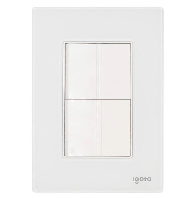 Igoto cristal 1 apag escalera y 1 contacto de 1.5 mods bco CRIS1007