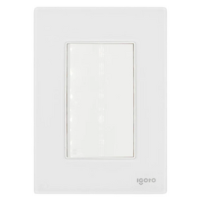Igoto cristal con 1 apag escalera de 3 mods bco CRIS1008