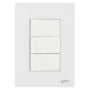 Igoto cristal con 3 apag sencillos de 1 mod bco CRIS1013