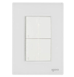 Igoto cristal con 2 apag escalera de 1.5 mods bco CRIS1014