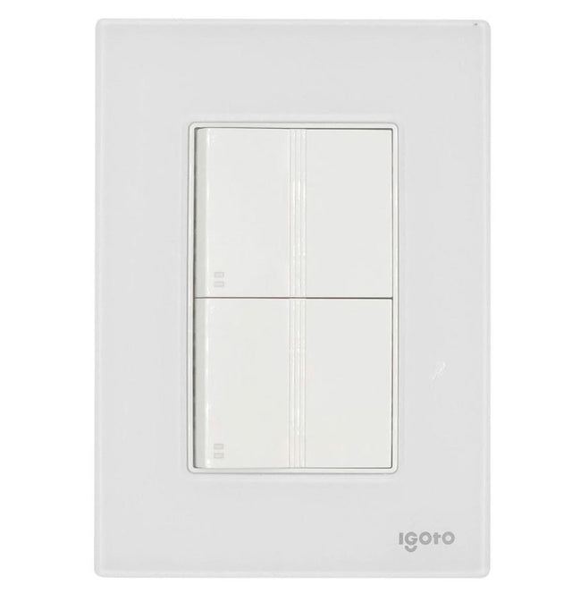 Igoto cristal con 2 apag escalera de 1.5 mods bco CRIS1014