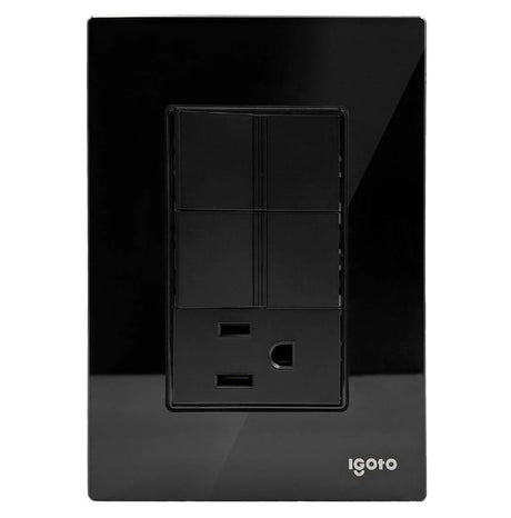 Igoto cristal con 2 apag sencillos y 1 contacto de 1 mod ngo CRIS2009